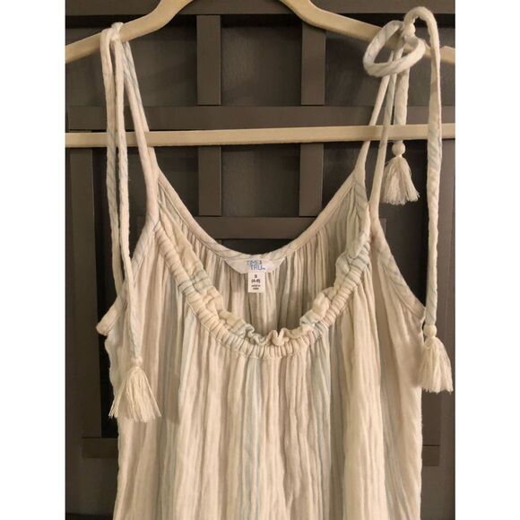 Time and Tru Bohemian style gauze dress with tassels s - Picture 5 of 7